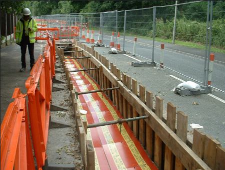 Centriforce Stokbord Cable Cover Installed In A Trench